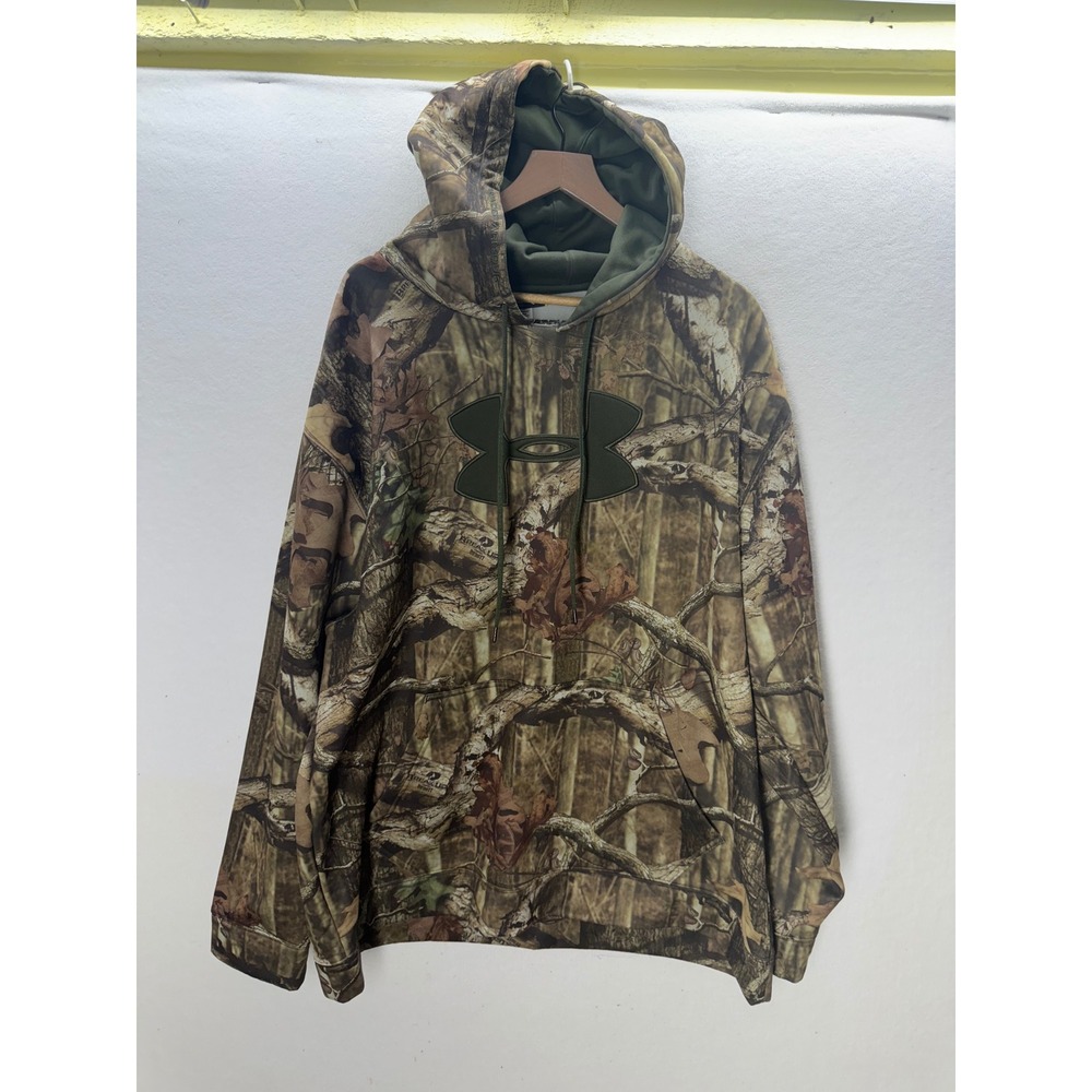 Under Armour Hoodie Mens 3XL Camo Mossy Oak Break-Up Infinity Pullover 3583